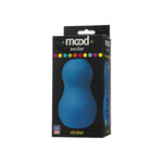 Mood - Exciter - Ultraskyn - Dual Texture Stroker - Narrow Side Has Massage Beads, Wide Side Has Thick Ribbing - Discrete - Male Masturbator - Blue
