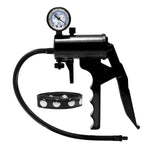 High-Pressure Cylinder Pump with Flexible Hose and Pressure Gauge