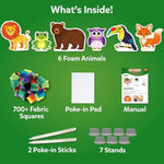 Wooden Animal Craft Kit for Kids, Fun Foam Animal Art Set, Gift for Boys and Girls