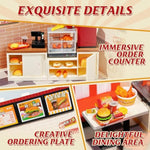 Diy Miniature Plastic House Building Set Toys Playset With Led Suitable For Mini Figures Construction Toys Diorama Kit Gifts For Teens Adults (Yum Yum Burgers)