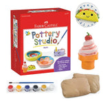 Pottery Studio Refill Kit with 2 lb Air-Dry Clay, 6 Paints & Paintbrush