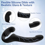 Strapless Strap On Double Sided Dildo For Women, 10 Strong Vibrating Anal Clitoral G Spot Vibrator With 6 Inch & 4 Inch Realistic Dildo, Wearable Pegging & Lesbian Sex Toys With Remote Control