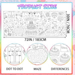 Giant Birthday Coloring Poster, 30 x 72 Inch DIY Party Art Activity
