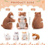 5 Pcs Hamster Stuffed Animal Set 4 Inch Hamster Mommy With 4 Cuddly Plush Babies In Belly Christmas Cute Plush Toys Gifts For Kids Birthday Xmas Party Decor