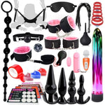 33Pcs Anal Plug Adult Toys, Bdsm Bondage Sex Restraints Set With Anal Toys And Anal Beads Butt Plug From Beginners To Advanced Player, Sex Kit Sex Toys For Couples