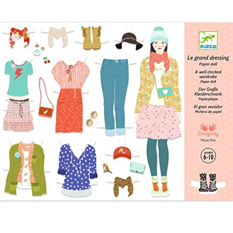 Educational Art Toy for Girls - Paper Doll Dressing Room by DJECO