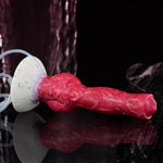 Squirting Dog Knot Dildo Realistic Silicone Wolf Ejaculating Pink Dildos With Suction Cup G Spot Simulated Animal Dildos Adult Sex Toys Penis Anal Plug For Men Women Couples