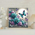 Butterfly Diamond Painting Kit, 5D Diamond Art Home Decor Gift, 13.8x13.8in