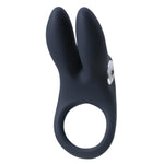 Sexy Bunny Rechargeable Vibrating C-Ring Adult Sex Toy For Couples (Black Pearl)