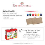 Pottery Studio Refill Kit with 2 lb Air-Dry Clay, 6 Paints & Paintbrush