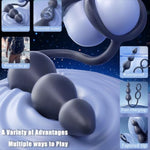 Vibrating Cock Ring Prostate Massager Multi-Point Stimulation Anal Plug 10 Vibration Patterns With Elastic Penis Ring Male Sex Toys Butt Beads