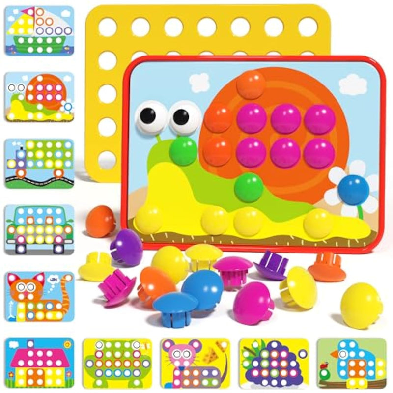 Color Matching Pegboard Toy for Kids Ages 3+