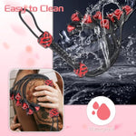 Rose Leather Sex Whip Black Red Spanking Bdsm Paddle Toys Fetish Accessories For Adult Sm Cosplay Games