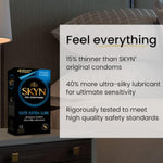 Elite Extra Lube – Ultra-Thin, Lubricated Latex-Free Condoms – Ultra-Silky Lubrication For Maximum Comfort?, 12 Count (Pack Of 2)