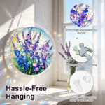 Tree Stained Glass Paint-by-Number Kit, 7.9 Inch Self-Adhesive Window Art Craft
