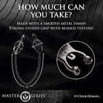 Japanese Clover Nipple Clamps With Chain - Adjustable Metal Clamp Set For Nipples, Textured Rubber Padded Tips - Clip On Design For Women Men Couples - Set Of 2, Black