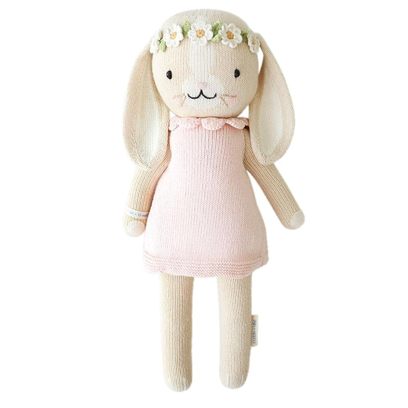 Hannah The Bunny Blush Little 13" Hand Knit Doll 1 Doll = 10 Meals, Fair Tr