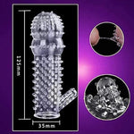 New Reusable Sleeves 1350 Girth For Men Extender Enlarger Extension Enhancer Ball Stretch Sleeve Girth Best Gift-(Transparent-5Pcs)