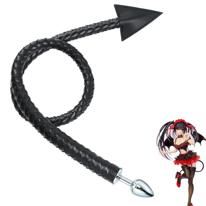 Anal Plug With 108Cm Devil Tail, Stainless Steel Erotic Butt Plug Sex Toy For Adult Women Men Couples Beginners Bdsm Sm Sex Flirt Slave Play, G Spot Anal Plug Butt Plug Trainer Toy