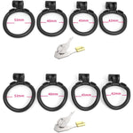Male Cock Cage Chastity Device -Chastity Cock Cage Device With 4 Active Sizes Rings Adult Sex Toy For Men Penis Exercise (Flat Ring)