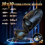Automatic Male Masturbators - Double Action Penis Training Vibrator With 10 Modes, Vibrating Strokers Glans Penis Trainer Stimulator, Male Adult Sex Toys For Men, Mens Sex Machine Games Pleasure