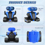 Robot Toys For Boys Girls With Auto-Demonstration Robots For Kids Remote Control Kids Robot Rechargeable With Led Eyes Smart Robot Age 3 Years And Up - Blue