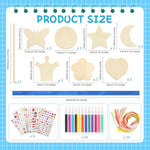 77 Pcs DIY Fairy Wand Craft Kit for Kids, Wooden Princess Wands with Gems, Ribbons & Pen