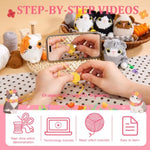 Beginner-Friendly Crochet Kit for Feline Amigurumi Lovers, 5 Cat Crochet Patterns Included