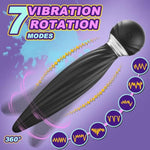Spiral Small Size For Beginner 7 Vibrating 7 Head Rotating Remote Prostate Massager Anal Butt Plug Black