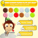 12 Pack Animal Paper Plate Craft Kit for Toddlers Ages 2-5, Preschool Activity