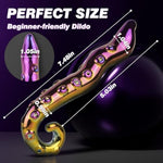 Fantasy Colorful Tentacle Glass Dildo - 7.48" Slim Beginner Octopus Dildo For C G Spot, Cute Discreet Curved Anal Toys With Handle, Prostate Wand Glass Sex Toys For Women Men
