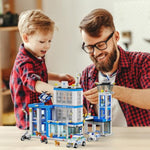 833Pcs City Police Station Building Sets, City Police Sets Toy Building Bricks Kit, Learning Roleplay Stem Police Toys Birthday For Kids Boys Aged 6-12