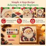 Christmas Pearl Diamond Art Kit for Adults, DIY Gem Craft for Beginners
