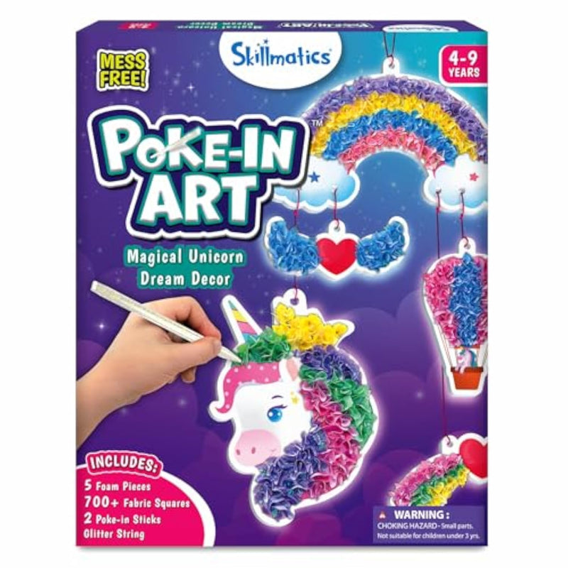 Magical Unicorn Wood Craft Kit for Kids, Gift from Poke-in Art