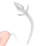 Anal Plug With Long Dog Tails Butt Plug With T-Shaped Base Prostate Massager Animal Dildo Flirting Cosplay Adult Sex Toys For Women Men Tpe (L)