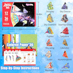 Origami Kit for Kids Ages 5-12, 12 Designs & 36 Colorful Folding Paper Sheets