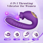 Thrusting Vibrator For Women - 4 In 1 G Spot Vibrator Clitoral Stimulator, Adult Sex Toys With 10 Thrusting 3 Licking 10 Vibrating Modes, Sex Toy Dildo For Women Couples Pleasure(Ciro)