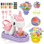 Artistic Playdough and Fabric Flower Bouquet Kit for Kids Ages 4-12