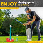 Kids T-Ball Set with Adjustable Tee & Pitching Machine, Ages 1-8