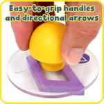 10 Pcs Geometric Shape Stampers for Kids, Easy-Grip Washable Craft Set