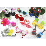 9 Pairs Hawaiian Luau Party Sunglasses, Tropical Dress-Up Props & Party Favors