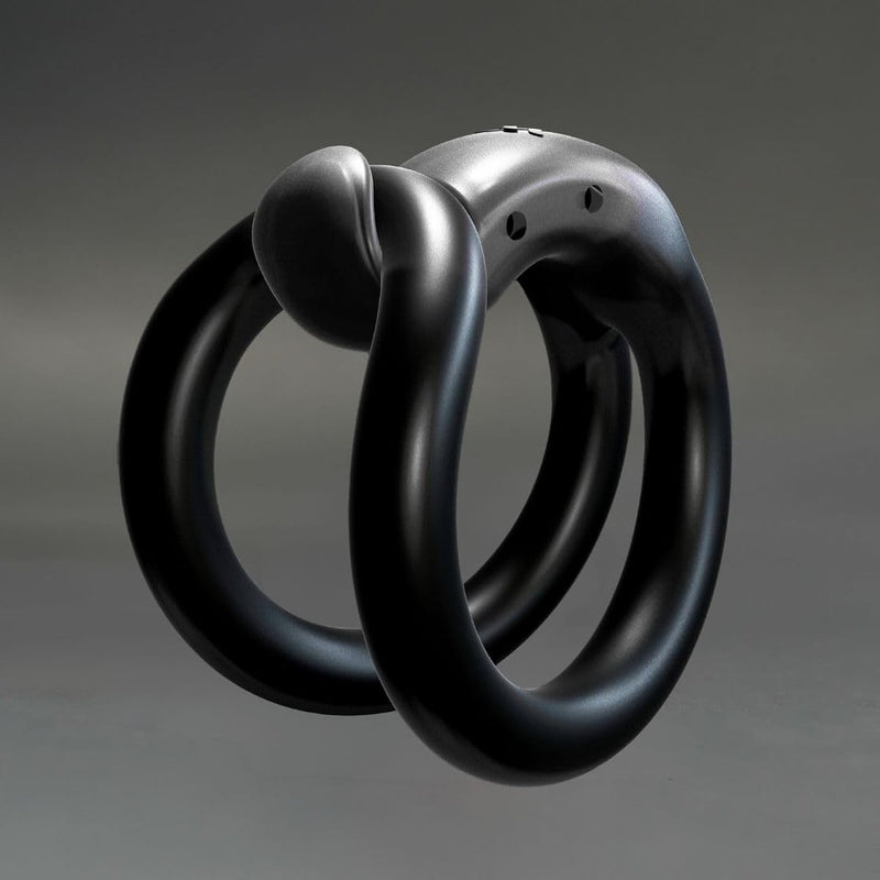 Adjustable Performance Ring | Cock Ring | Fda Registered | Soft Elastomer | Comfortable Fit | One Size Fits All | Enhances Intimacy | Last Longer, Get Harder | Penis Ring | Adult Toy | Black/Grey