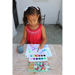 Watercolor Paint Set with 12 Vibrant Colors and Paint Brush, Portable Tin Storage