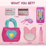 Princess My First Purse Set - 7 Pieces Kids Play Purse And Accessories, Pretend Play Toy Set With Cool Girl Accessories, Includes Phone And Bag With Cards