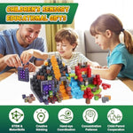 200 Pack Magnetic Blocks For Kids, Stem Construction Toys With Forest Theme | Creative Educational Games For Ages 3, 4, 5, 6, 7, 8, 9, 10 | Ideal Birthday For Boys & Girls