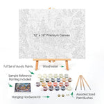 Adult Paint by Numbers Kit 12x16 Framed Color Paint By Number Kit