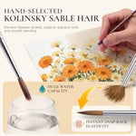 Kolinsky Sable Detail Paint Brushes for Miniatures, Watercolor & Acrylic Art