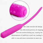 Silicone Urethral Plug Vibrating Urethral Sounds Penis Stretcher Dilator Male For Men Urethral Masturbation Pink (20Cm)