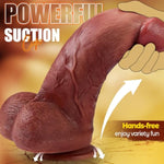 2.7" Diameter Extra Huge Realistic Dildo Sex Toy, Big Thick Dildos With Tapered Head For G Spot Play, 9.4" Giant Anal Dildo Double Layer Silicone Penis With Powerful Suction Cup For Women Men