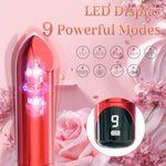 Women Sex Toys Vibrator Bullet, Lipstick Vibrator For Women’S Precision G Spot Clitoral Nipple Anal Sex Stimulation, Mini Vibrators With Led Display & 9 Powerful Vibrations, Adult Sex Toys & Games
